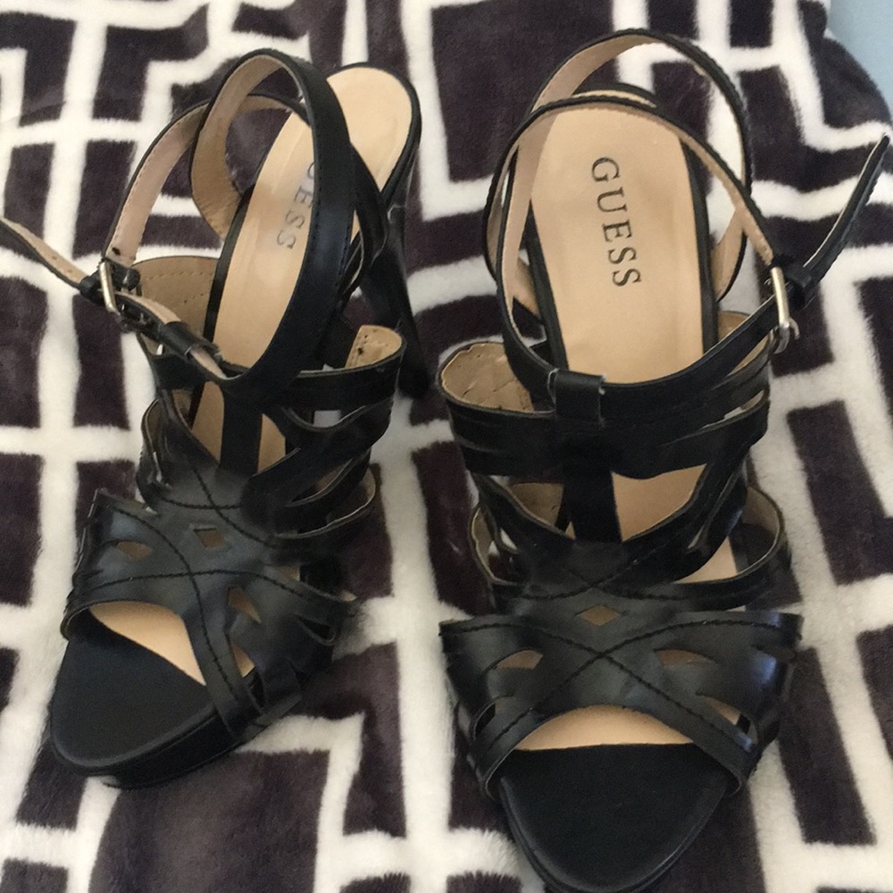 GUESS black heels size 9